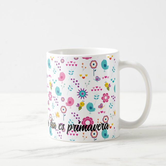 Caneca De Café Taza primavera para regalar a un amigo (Direita)