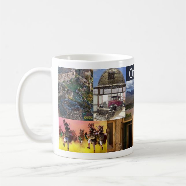 Caneca De Café Taza recuerdo de Oruro Bolivia (Esquerda)