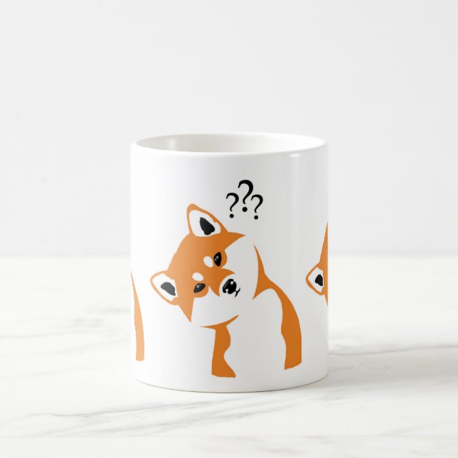 Caneca De Café Taza Shiba inu dudoso. (Centro)
