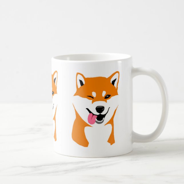 Caneca De Café Taza Shiba inu Guiño. (Direita)