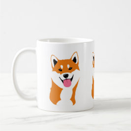 Caneca De Café Taza Shiba inu sonriente.