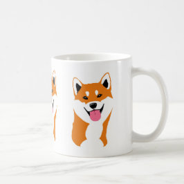 Caneca De Café Taza Shiba inu sonriente.