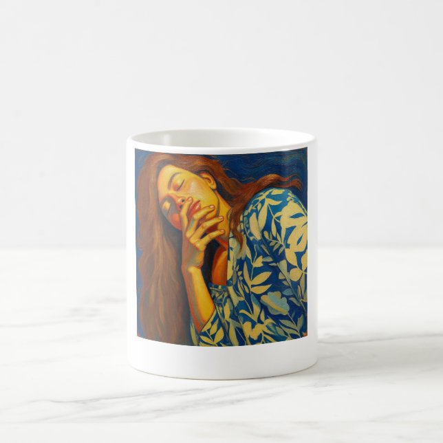 Caneca De Café Taza ‘Sueño en Azul" – Arte Emocional para Momento (Centro)