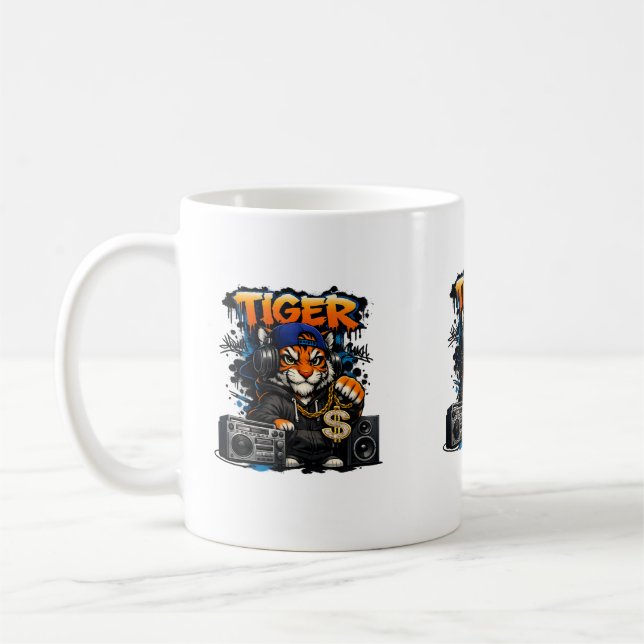 Caneca De Café Taza Tiger Hip Hop Style (Esquerda)