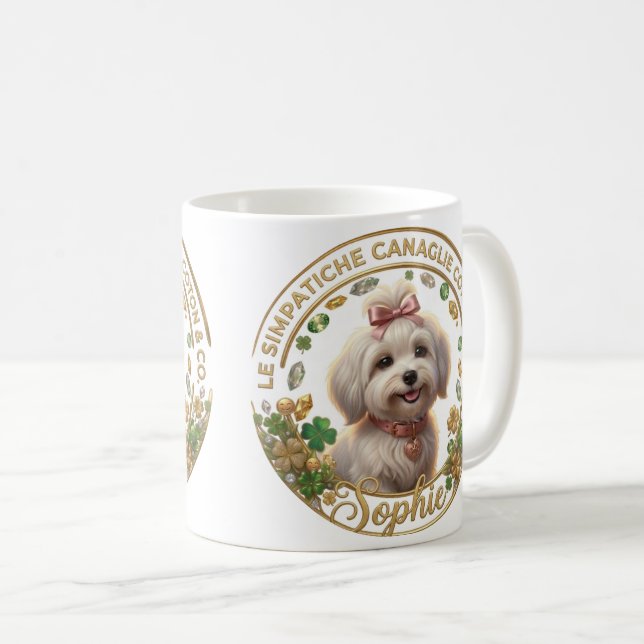 Caneca De Café Tazza Sophie Bianca - Coton Detectives (Frente Esquerda)