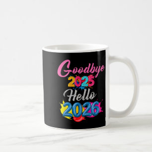 Caneca De Café Tchau 2025 Olá 2026 Crianças Divertido Ano Novo