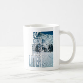 Caneca De Café Tchau Esqui Mais Tarde Presente Engraçado de Esqui