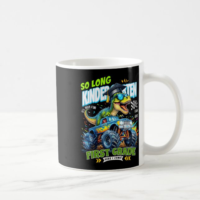 Caneca De Café Tchau Graduado do Jardim de Infância Dinossauro 1ª (Direita)