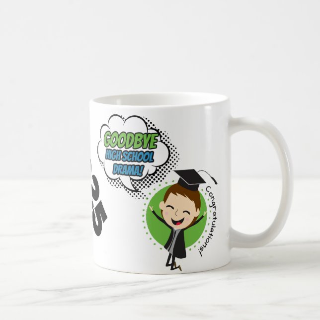 Caneca De Café Tchau Segundo grau Drama - Graduação Mug 2025 (Direita)