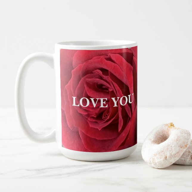 Caneca De Café Te amo 15 oz Mug (Com Donut)