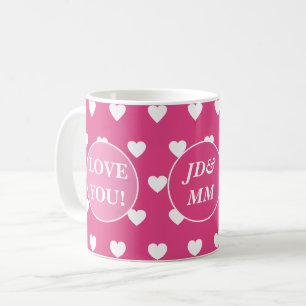 Caneca De Café "Te Amo!" Dia de os namorados Inicial