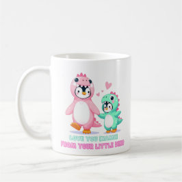 Caneca De Café Te Amo, Dino-Mãe Personalizada