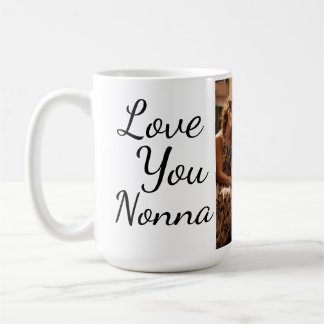 Caneca De Café Te Amo Foto Personalizada De Nonna/Nanna