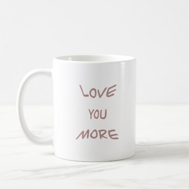 Caneca De Café Te Amo Mais Estética Moderna  (Esquerda)