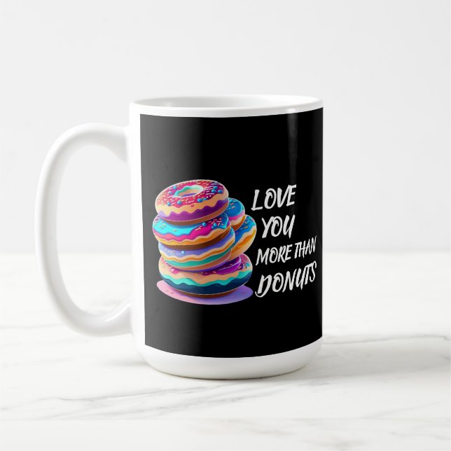 Caneca De Café Te Amo Mais Que Rosquinhas (Esquerda)