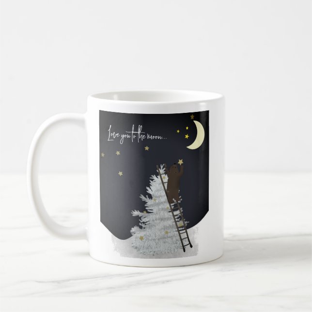 Caneca De Café Te amo na lua e de volta (Esquerda)