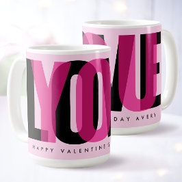 Caneca De Café Te Amo Nome Personalizado Feliz Dia dos Namorados 