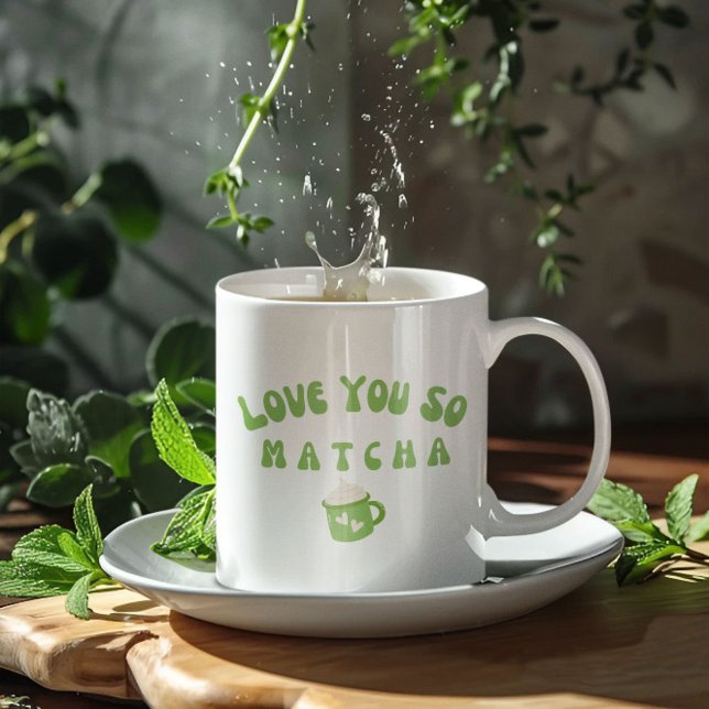 Caneca De Café Te Amo Tão Matcha (Criador carregado)