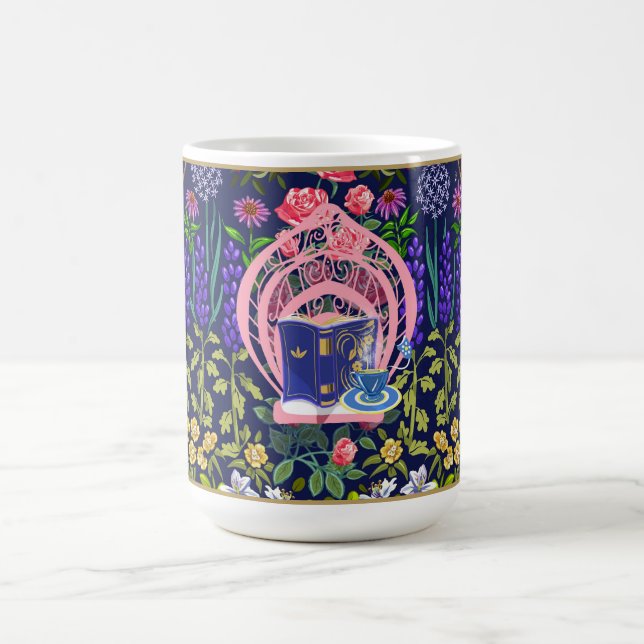Caneca De Café Tea Garden - Cadeira de Leitura | Rosa | (Centro)