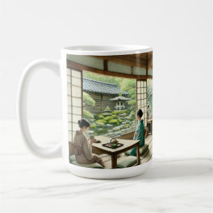 Caneca De Café Tea House in Kyoto Watercolor Painting
