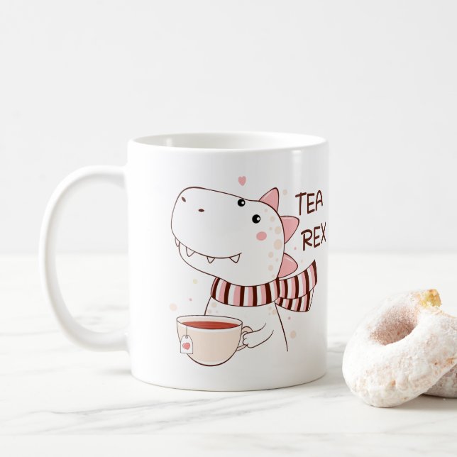 Caneca De Café Tea-Rex (Com Donut)