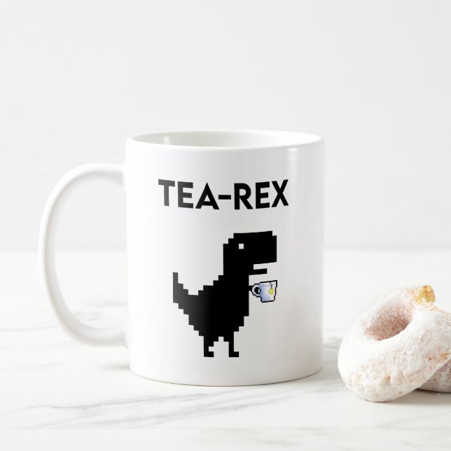 Caneca De Café Tea-Rex – Die wildeste Teepause aller Zeiten (Com Donut)