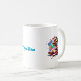 Caneca De Café Tea‑Rex – Dino de desenho animado com chá |