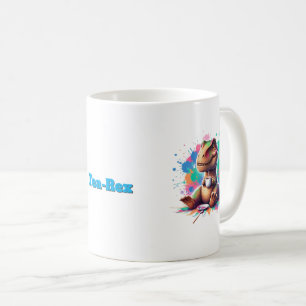 Caneca De Café Tea‑Rex – Dino de desenho animado com chá   