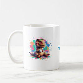 Caneca De Café Tea‑Rex – Dino de desenho animado com chá |