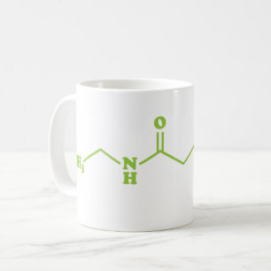Caneca De Café Tea Theanina Fórmula Química Molecular