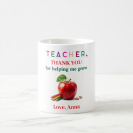 Caneca De Café Teacher Gift – Apple Mug with Thank You Message