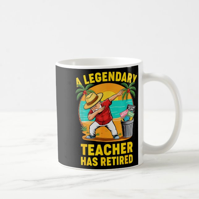 Caneca De Café Teacher Legend Has Retired 2025 Happy Retirement P (Direita)