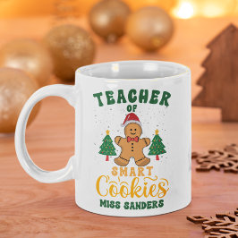 Caneca De Café Teacher of Smart Cookies Funny Teacher Christmas