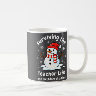 Caneca De Café Teacher Surviving The Teacher Life, One Meltdown A