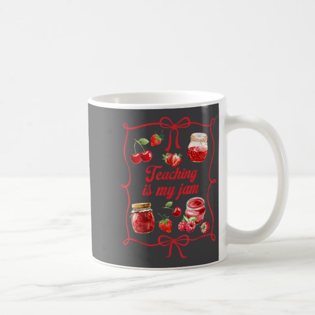 Caneca De Café Teacher Teach Loves Insre Strawberry Teaching Is M (Direita)