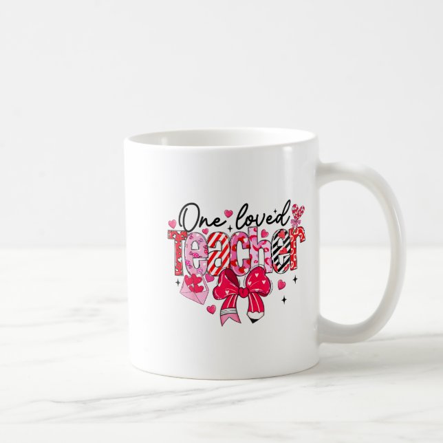 Caneca De Café Teacher Valentine Loved Teacher Valentine's Day Co (Direita)