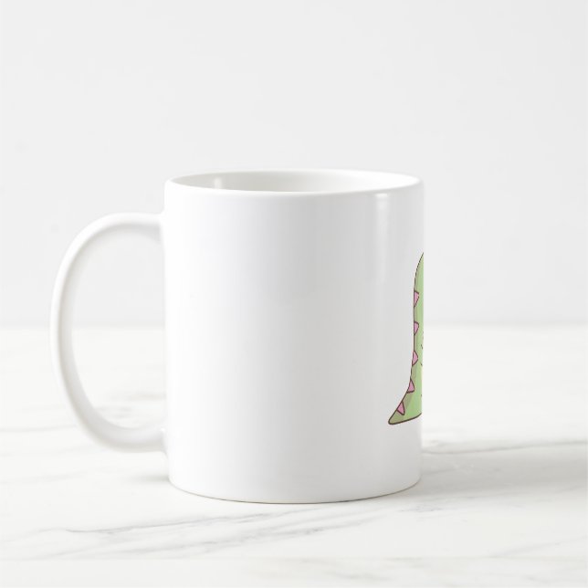 Caneca De Café Teacup Bonito Dino Hugging (Esquerda)