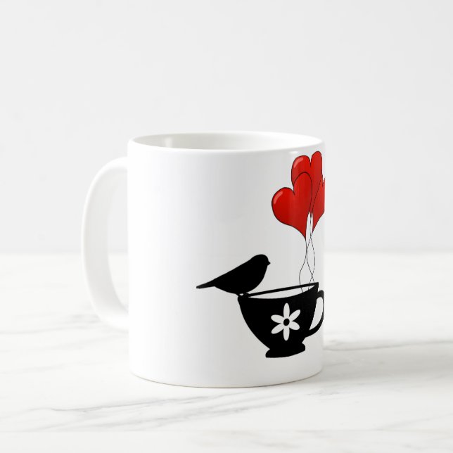 Caneca De Café Teacup of Hearts (Frente Esquerda)