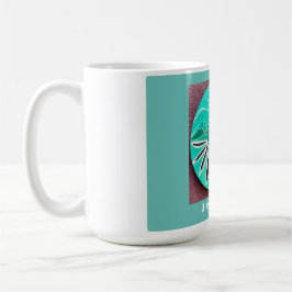 Caneca De Café Teal Abstrato Art Personalizado