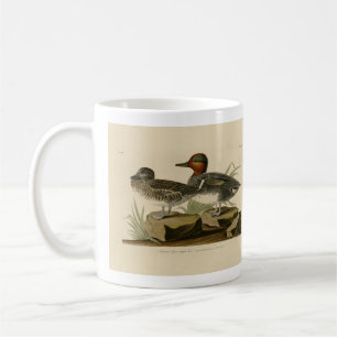 Caneca De Café Teal de asa verde americana do pássaro de Audubon