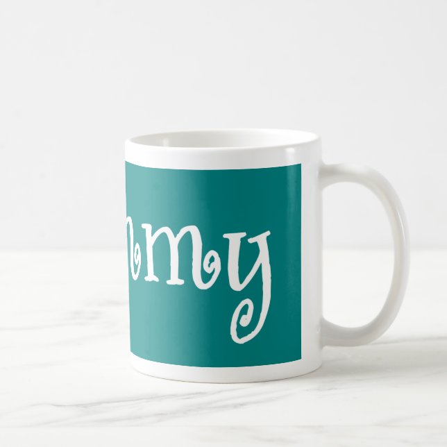 Caneca De Café Teal E Branco Do Grammy (Direita)