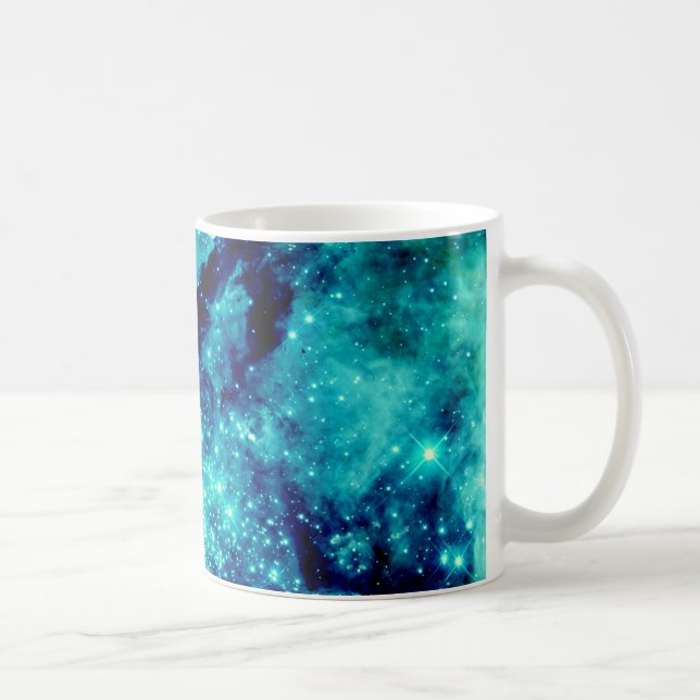 Caneca De Café Teal Galaxy (Direita)