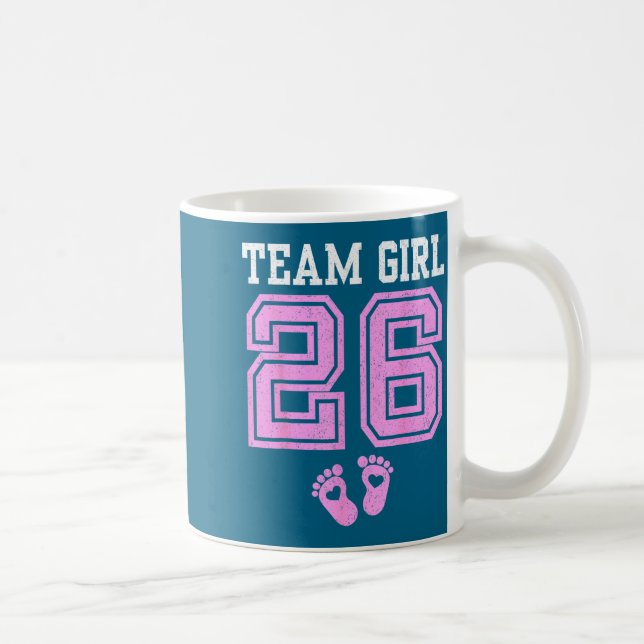 Caneca De Café Team Girl 2026 Gender Reveal Party Baby Announceme (Direita)