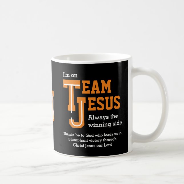 Caneca De Café TEAM JESUS Christian Monograma (Direita)