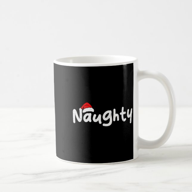Caneca De Café Team Naughty Funny Christmas Couple Matching Team  (Direita)