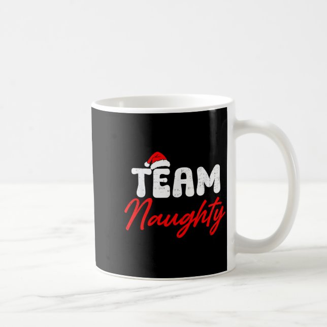 Caneca De Café Team Naughty Funny Christmas Couple Matching Team  (Direita)