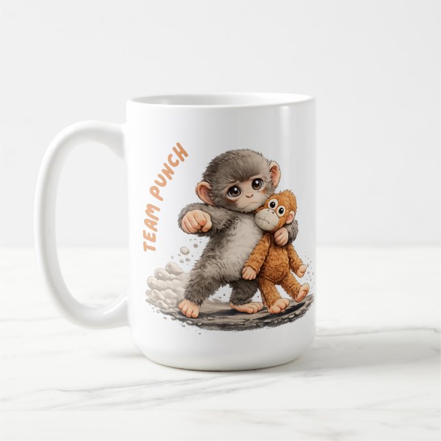 Caneca De Café Team Punch - Bebê Macaco Soco, time soco bebê mo (Esquerda)