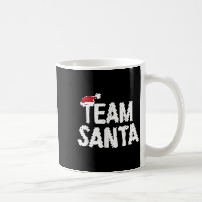 Caneca De Café Team Santa Shirt Adult Kids Christmas Santa Squad  (Direita)