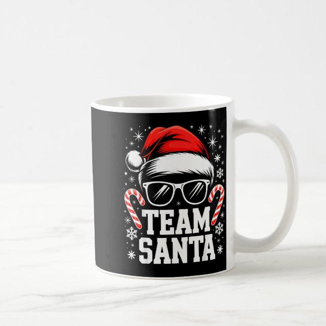 Caneca De Café Team Santa Shirt Adult Kids Christmas Santa Squad  (Direita)