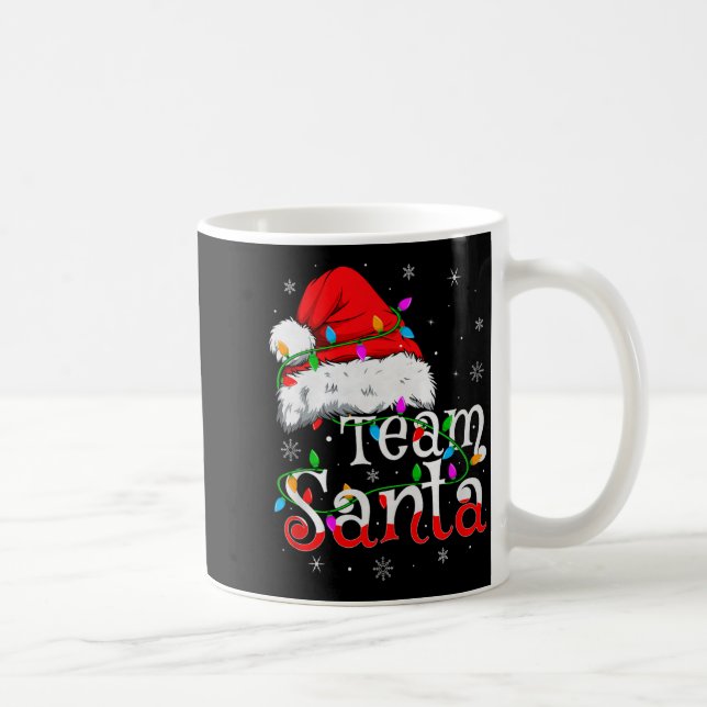 Caneca De Café Team Santa Xmas Pajamas Matching Family Group Chri (Direita)